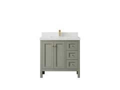 Nashville 36 in. W x 22 in. D Center Sink Bathroom Vanity - photo 39