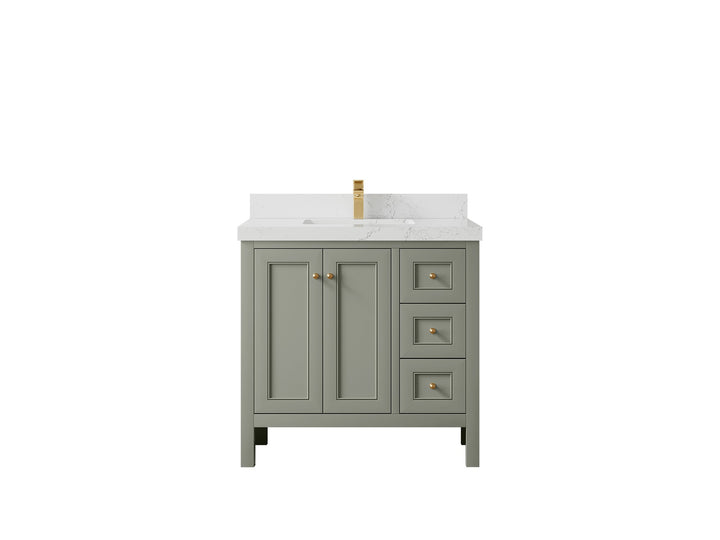 Nashville 36 in. W x 22 in. D Center Sink Bathroom Vanity - photo 39