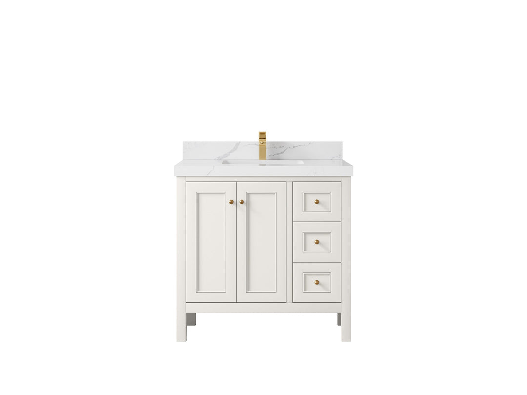 Nashville 36 in. W x 22 in. D Center Sink Bathroom Vanity - Willow Bath and Vanity