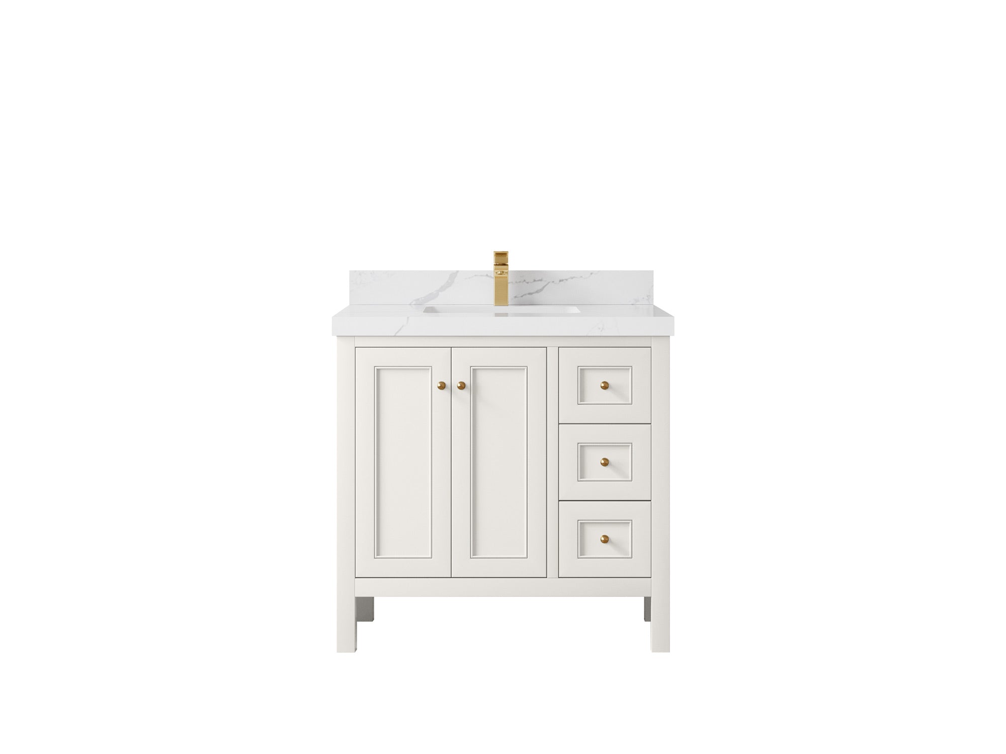 Nashville 36 in. W x 22 in. D Center Sink Bathroom Vanity - Willow Bath and Vanity