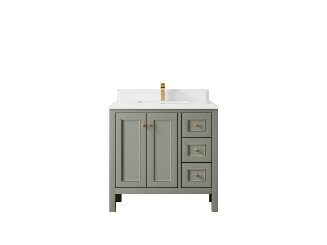 Nashville 36 in. W x 22 in. D Center Sink Bathroom Vanity - Willow Bath and Vanity