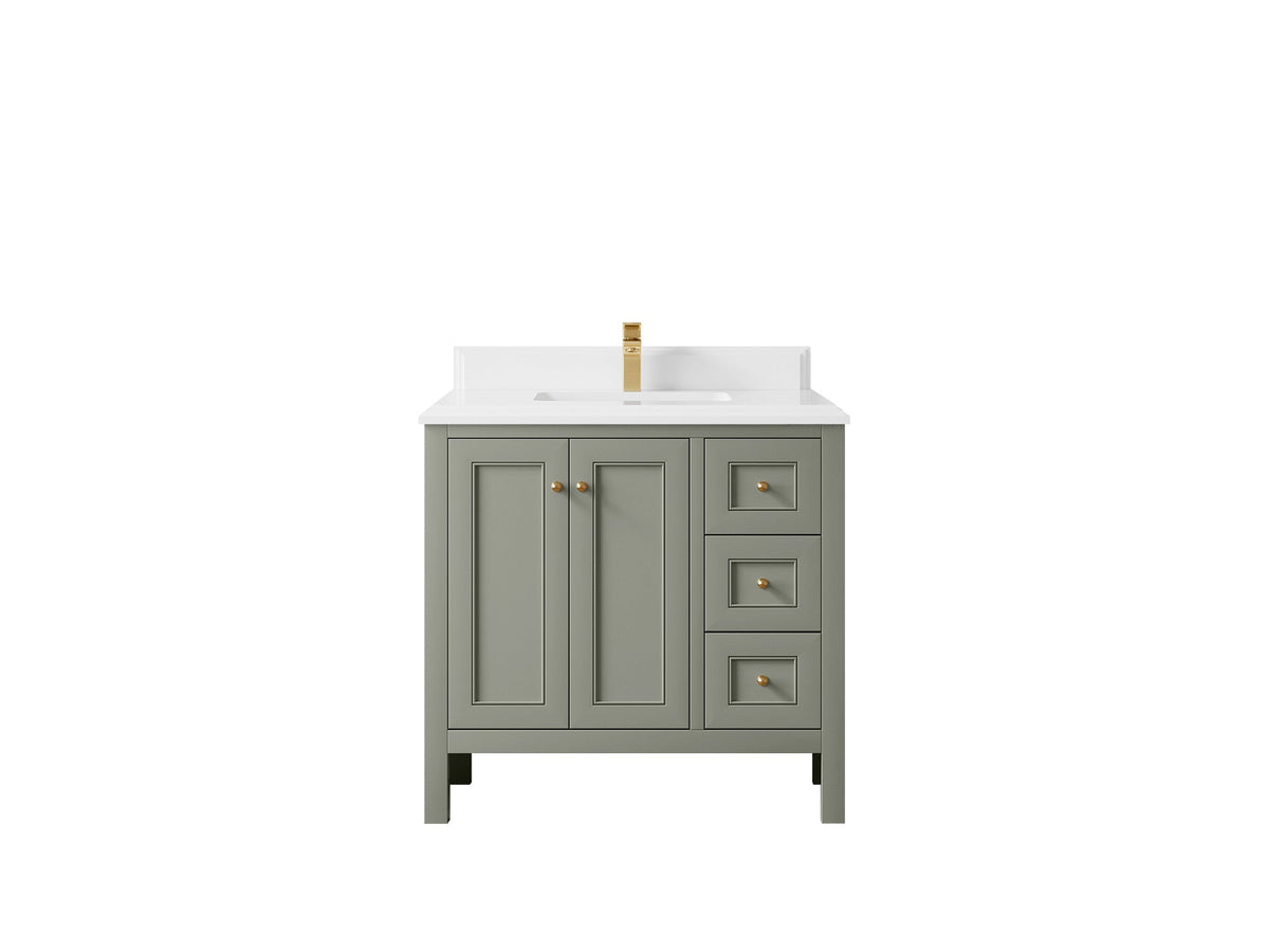 Nashville 36 in. W x 22 in. D Center Sink Bathroom Vanity - Willow Bath and Vanity