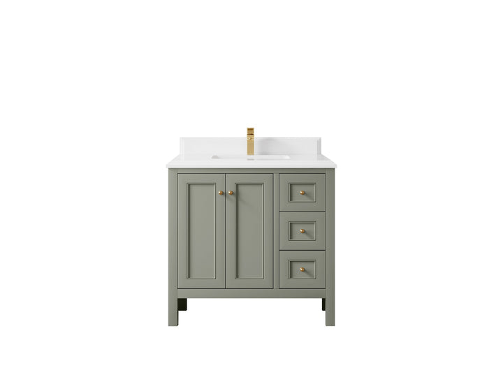 Nashville 36 in. W x 22 in. D Center Sink Bathroom Vanity - photo 37