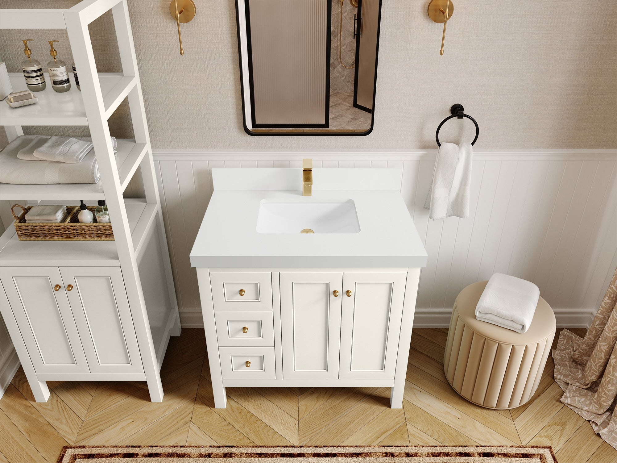 Nashville 36 in. W x 22 in. D Center Sink Bathroom Vanity - Willow Bath and Vanity