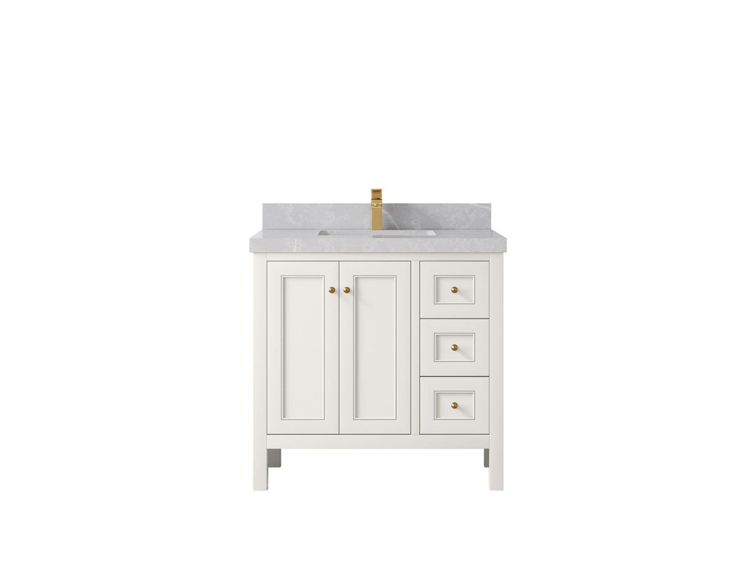 Nashville 36 in. W x 22 in. D Center Sink Bathroom Vanity - Willow Bath and Vanity