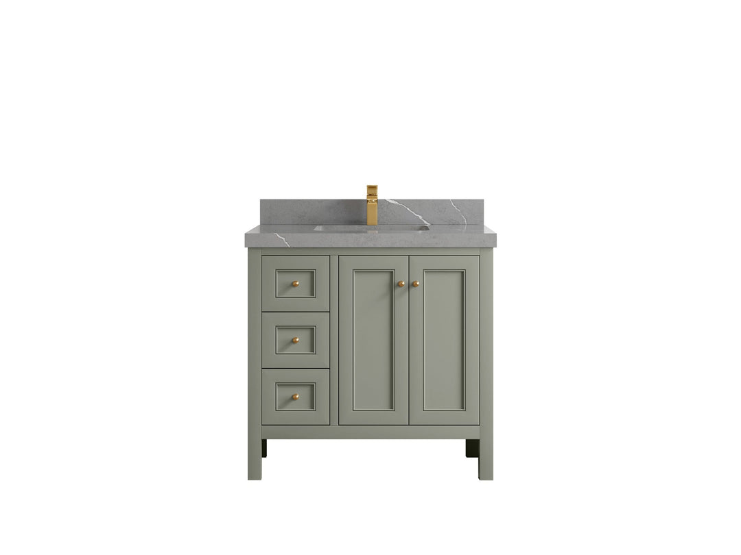Nashville 36 in. W x 22 in. D Center Sink Bathroom Vanity - Willow Bath and Vanity