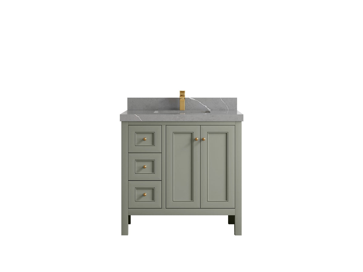 Nashville 36 in. W x 22 in. D Center Sink Bathroom Vanity - Willow Bath and Vanity