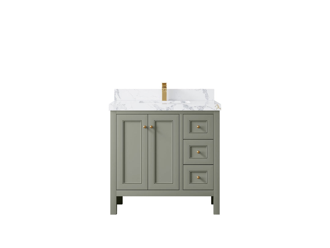 Nashville 36 in. W x 22 in. D Center Sink Bathroom Vanity - Willow Bath and Vanity