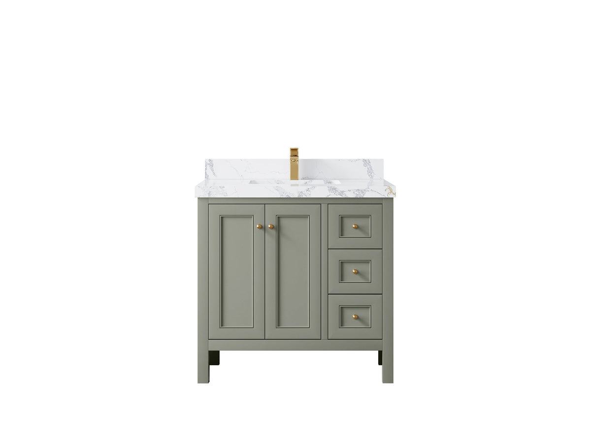 Nashville 36 in. W x 22 in. D Center Sink Bathroom Vanity - Willow Bath and Vanity