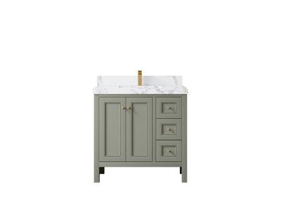 Nashville 36 in. W x 22 in. D Center Sink Bathroom Vanity - Willow Bath and Vanity