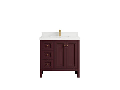 Nashville 36 in. W x 22 in. D Center Sink Bathroom Vanity - photo 49