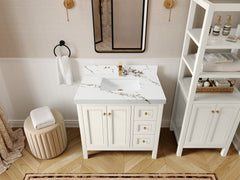 Nashville 36 in. W x 22 in. D Center Sink Bathroom Vanity - photo 44