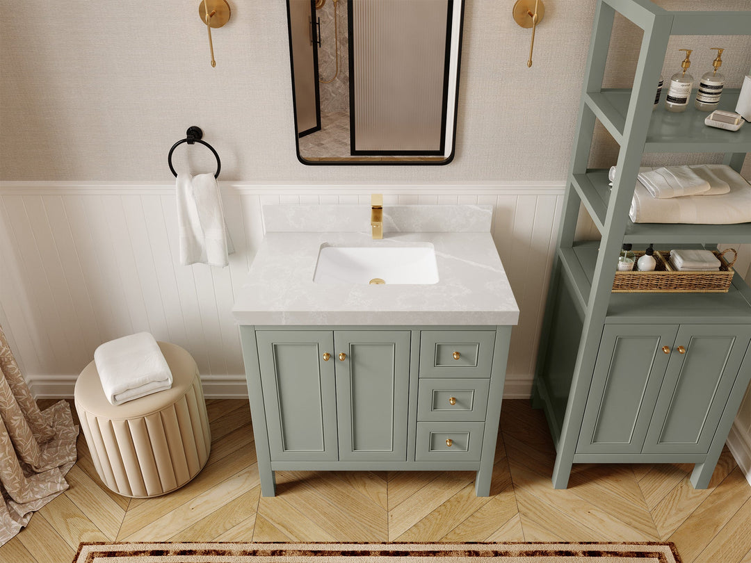 Nashville 36 in. W x 22 in. D Center Sink Bathroom Vanity - Willow Bath and Vanity