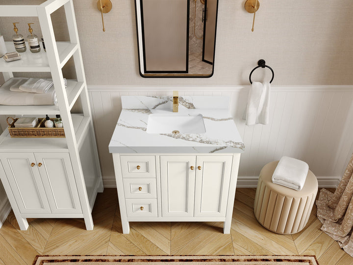 Nashville 36 in. W x 22 in. D Center Sink Bathroom Vanity - photo 18