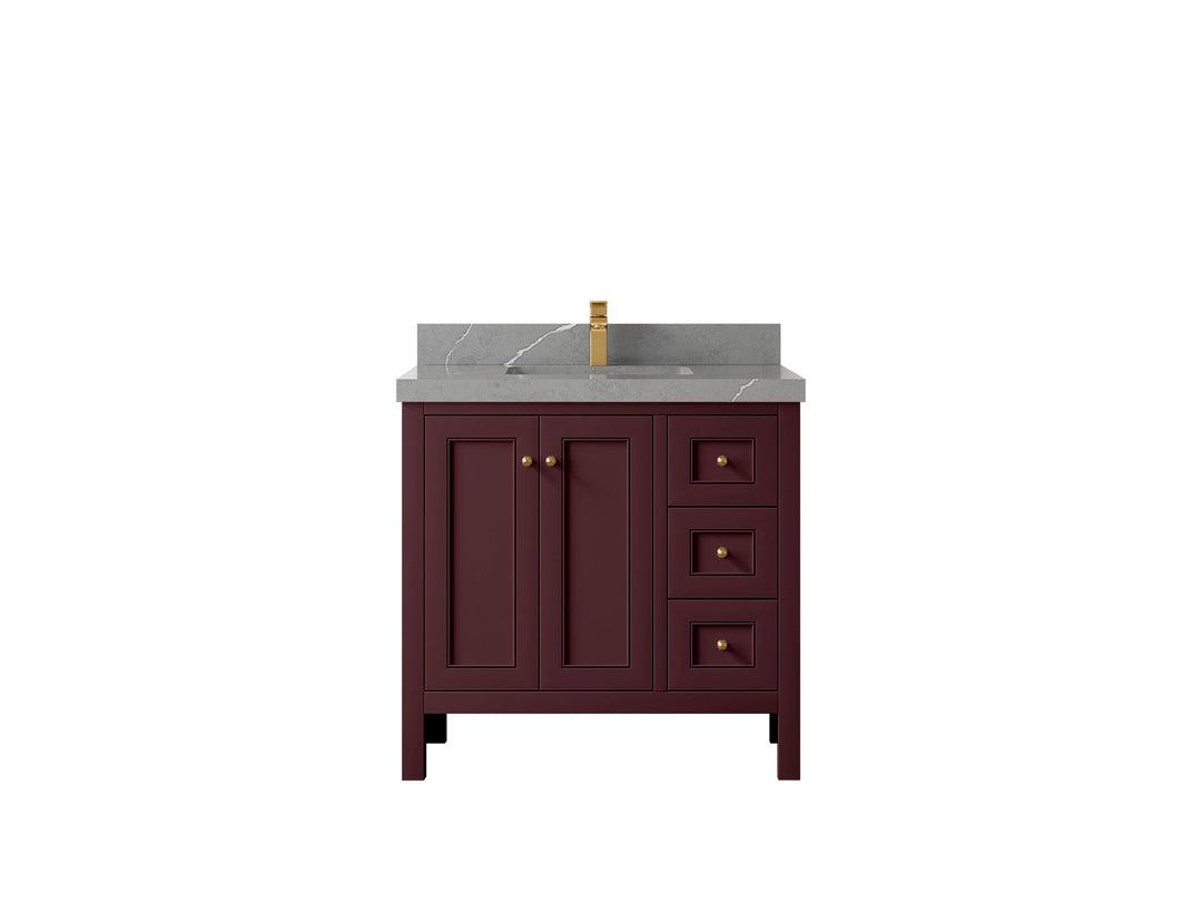 Nashville 36 in. W x 22 in. D Center Sink Bathroom Vanity - Willow Bath and Vanity