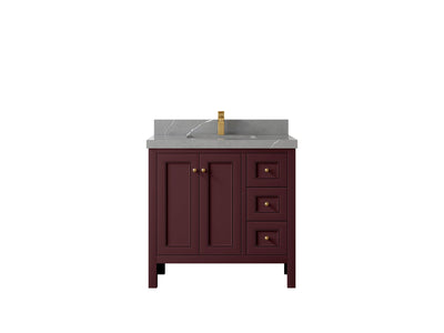 Nashville 36 in. W x 22 in. D Center Sink Bathroom Vanity - Willow Bath and Vanity