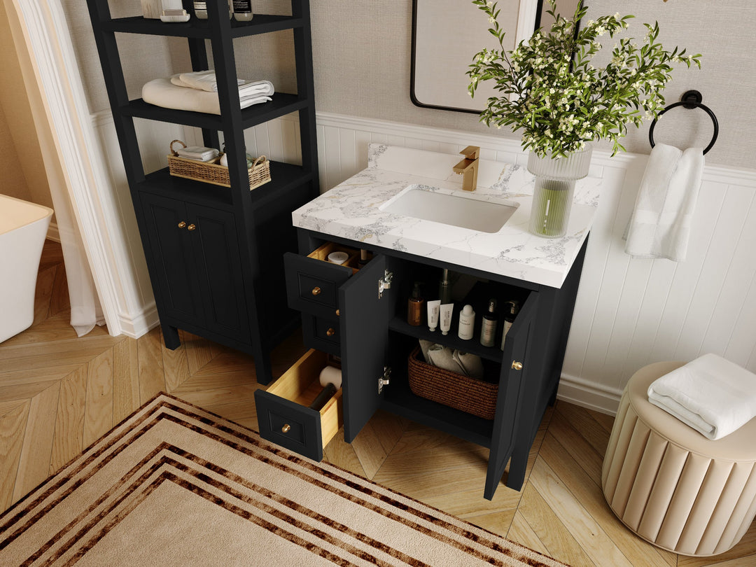 Nashville 36 in. W x 22 in. D Center Sink Bathroom Vanity - Willow Bath and Vanity