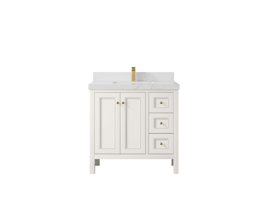 Nashville 36 in. W x 22 in. D Center Sink Bathroom Vanity - Willow Bath and Vanity