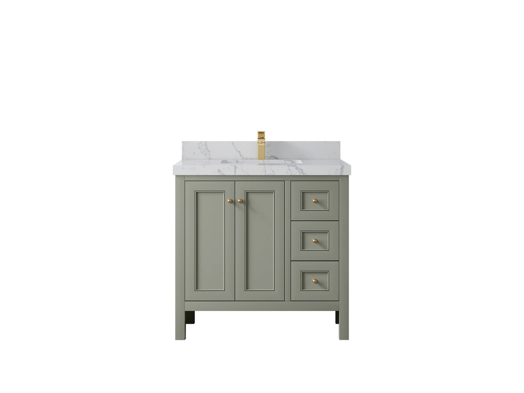 Nashville 36 in. W x 22 in. D Center Sink Bathroom Vanity - Willow Bath and Vanity