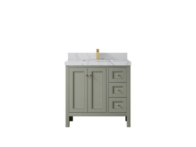 Nashville 36 in. W x 22 in. D Center Sink Bathroom Vanity - Willow Bath and Vanity