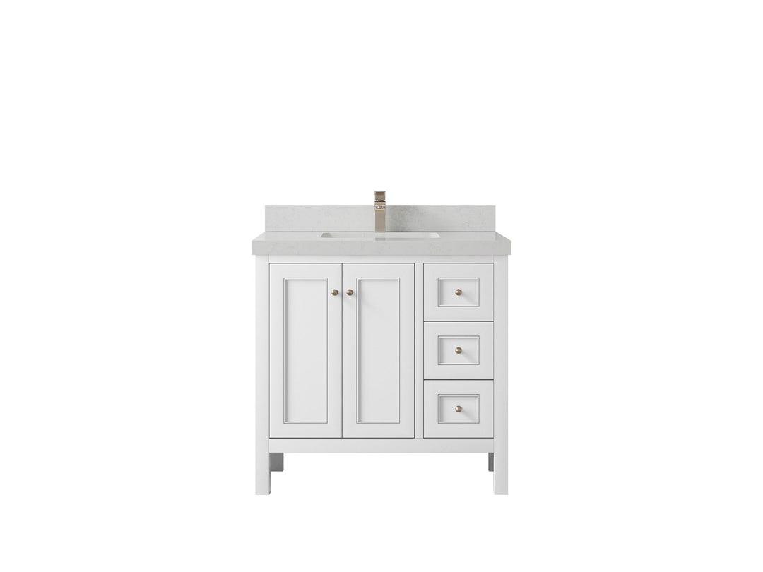 Nashville 36 in. W x 22 in. D Center Sink Bathroom Vanity - Willow Bath and Vanity