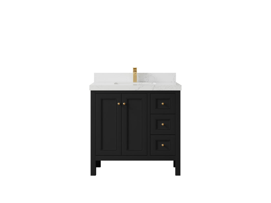 Nashville 36 in. W x 22 in. D Center Sink Bathroom Vanity - Willow Bath and Vanity