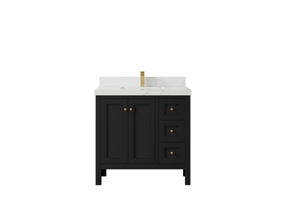 Nashville 36 in. W x 22 in. D Center Sink Bathroom Vanity - Willow Bath and Vanity