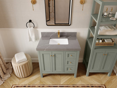 Nashville 36 in. W x 22 in. D Center Sink Bathroom Vanity - Willow Bath and Vanity