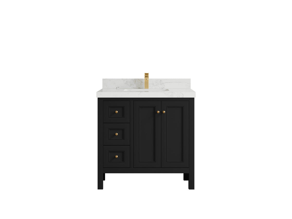 Nashville 36 in. W x 22 in. D Center Sink Bathroom Vanity - Willow Bath and Vanity