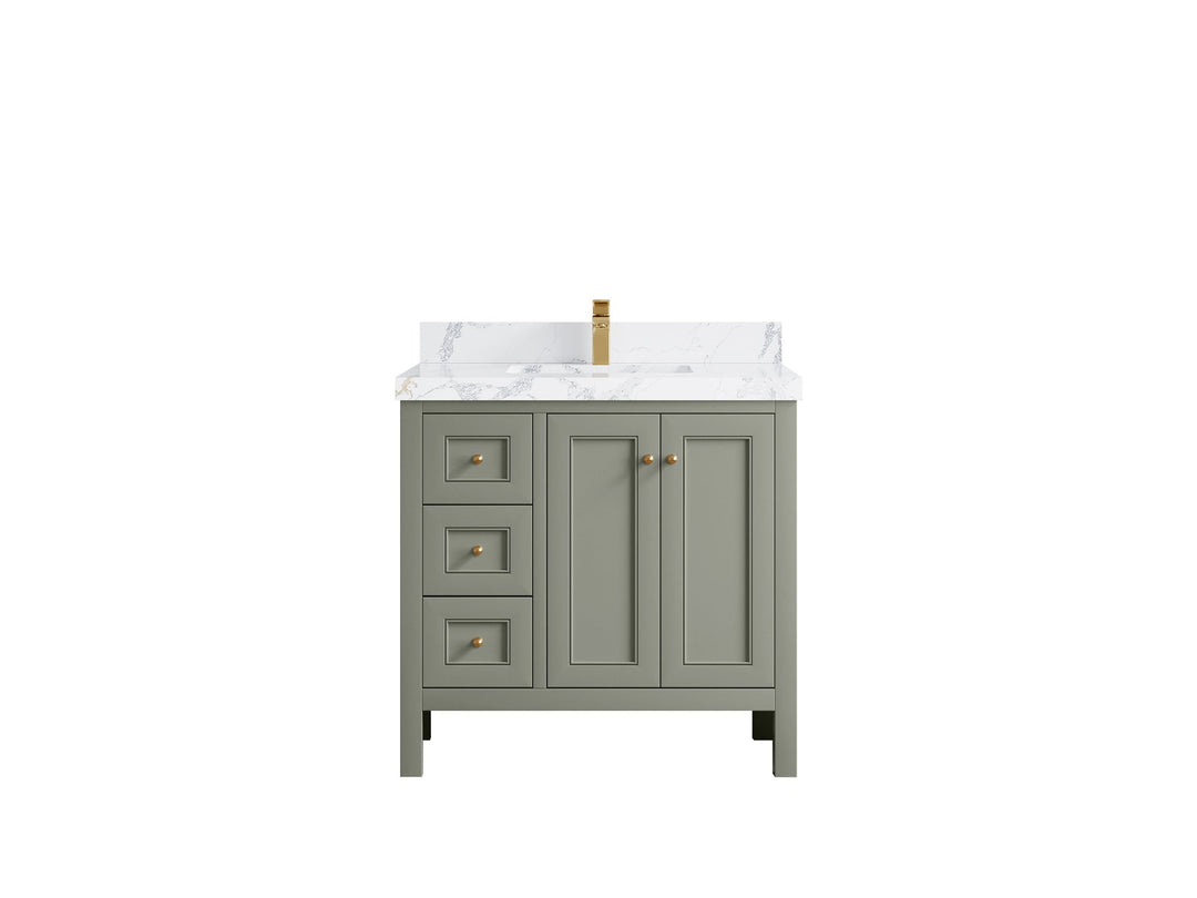 Nashville 36 in. W x 22 in. D Center Sink Bathroom Vanity - Willow Bath and Vanity
