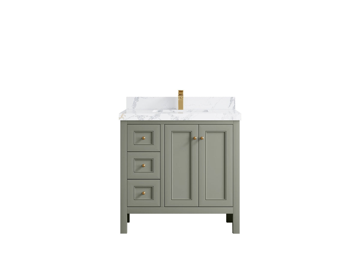 Nashville 36 in. W x 22 in. D Center Sink Bathroom Vanity - Willow Bath and Vanity