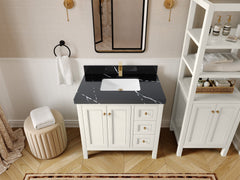 Nashville 36 in. W x 22 in. D Center Sink Bathroom Vanity - photo 16
