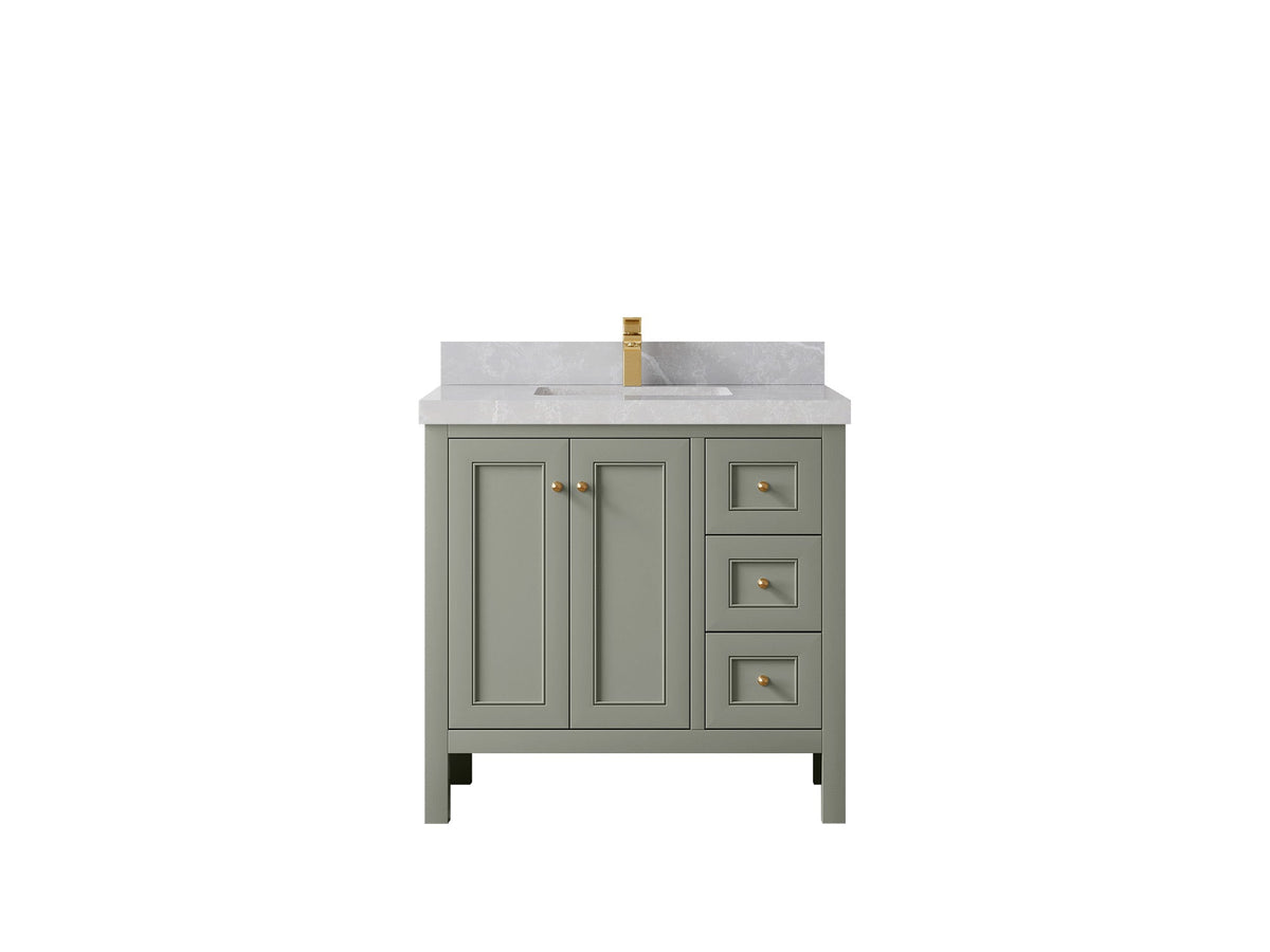 Nashville 36 in. W x 22 in. D Center Sink Bathroom Vanity - Willow Bath and Vanity