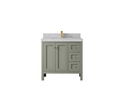 Nashville 36 in. W x 22 in. D Center Sink Bathroom Vanity - Willow Bath and Vanity