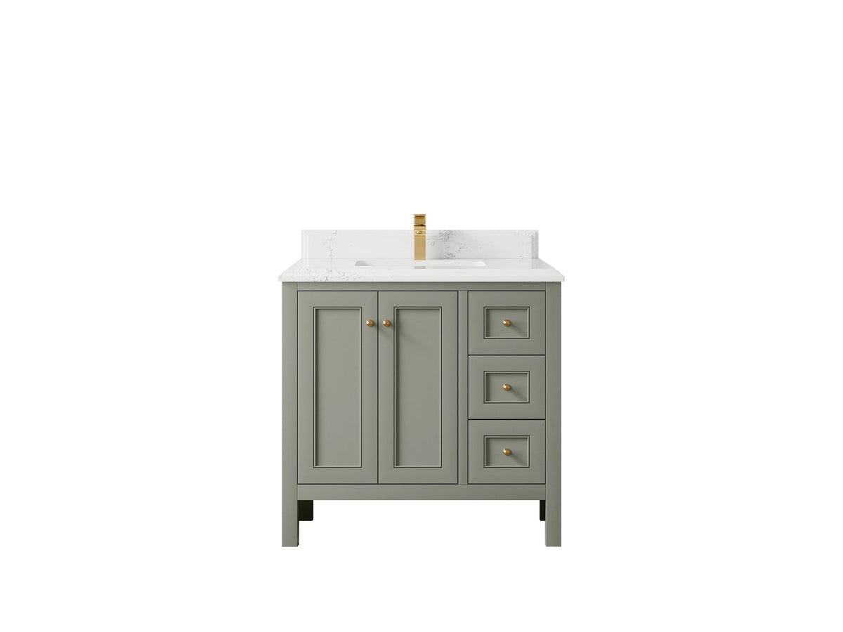 Nashville 36 in. W x 22 in. D Center Sink Bathroom Vanity - Willow Bath and Vanity
