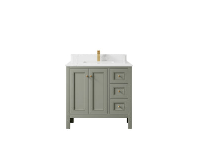 Nashville 36 in. W x 22 in. D Center Sink Bathroom Vanity - Willow Bath and Vanity