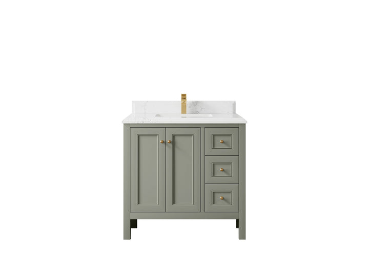 Nashville 36 in. W x 22 in. D Center Sink Bathroom Vanity - photo 35