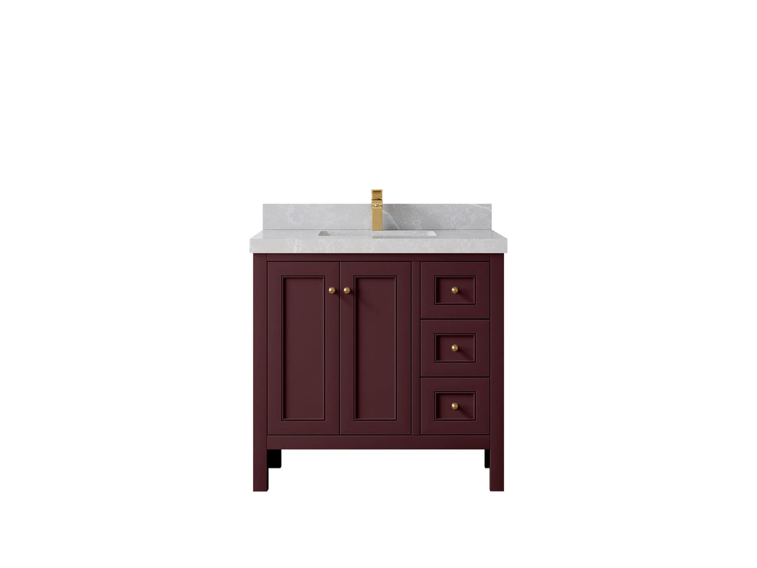 Nashville 36 in. W x 22 in. D Center Sink Bathroom Vanity - Willow Bath and Vanity