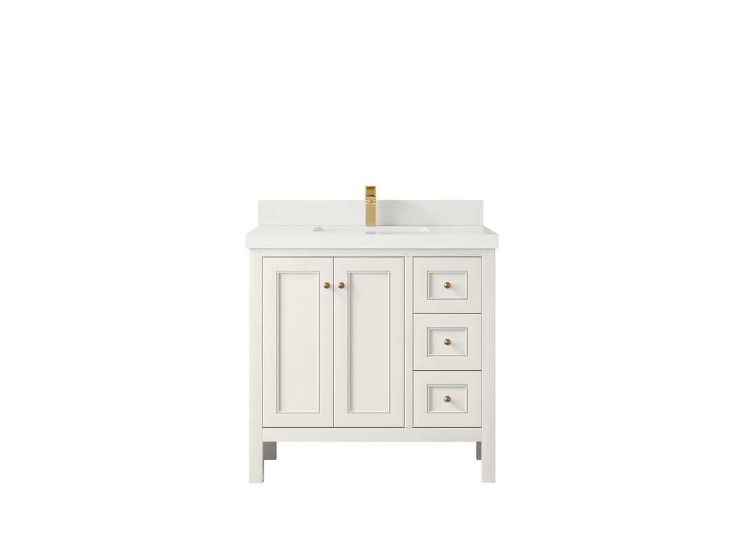 Nashville 36 in. W x 22 in. D Center Sink Bathroom Vanity - Willow Bath and Vanity