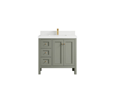 Nashville 36 in. W x 22 in. D Center Sink Bathroom Vanity - Willow Bath and Vanity