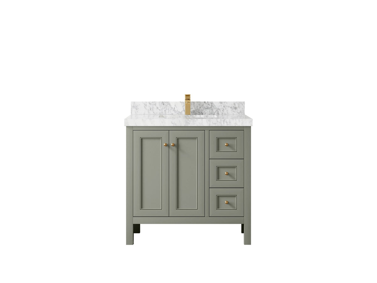 Nashville 36 in. W x 22 in. D Center Sink Bathroom Vanity - Willow Bath and Vanity