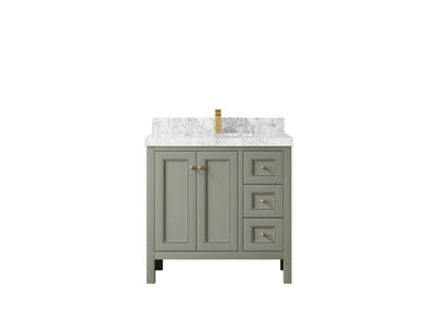 Nashville 36 in. W x 22 in. D Center Sink Bathroom Vanity - Willow Bath and Vanity