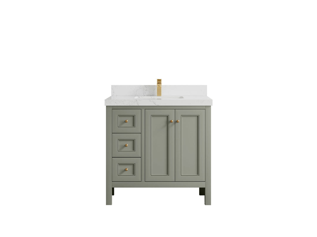 Nashville 36 in. W x 22 in. D Center Sink Bathroom Vanity - Willow Bath and Vanity