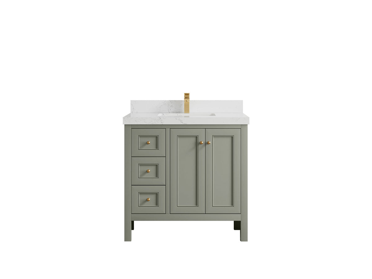 Nashville 36 in. W x 22 in. D Center Sink Bathroom Vanity - Willow Bath and Vanity