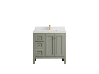 Nashville 36 in. W x 22 in. D Center Sink Bathroom Vanity - Willow Bath and Vanity