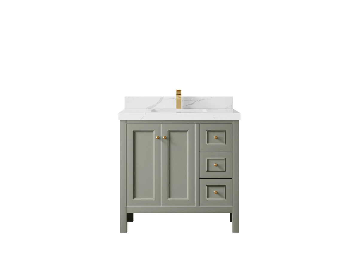 Nashville 36 in. W x 22 in. D Center Sink Bathroom Vanity - Willow Bath and Vanity