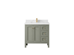 Nashville 36 in. W x 22 in. D Center Sink Bathroom Vanity - photo 21