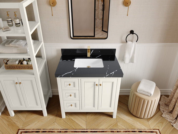 Nashville 36 in. W x 22 in. D Center Sink Bathroom Vanity - photo 16