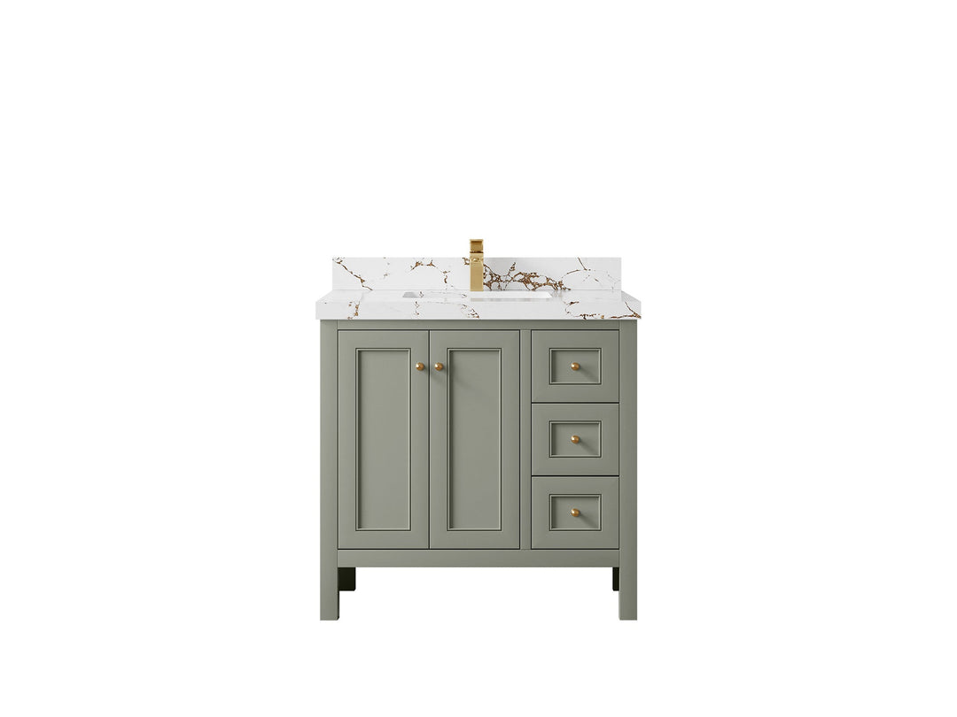 Nashville 36 in. W x 22 in. D Center Sink Bathroom Vanity - Willow Bath and Vanity