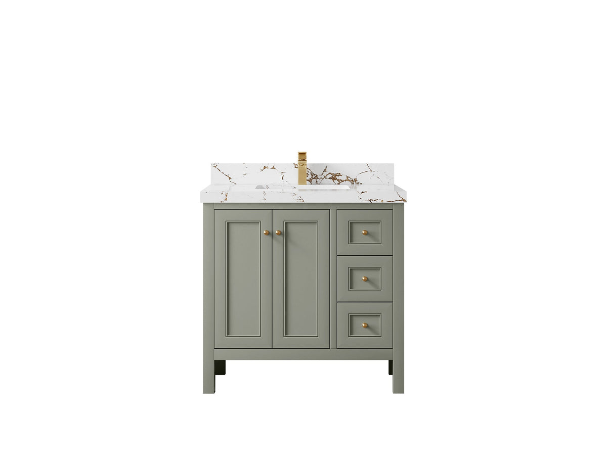 Nashville 36 in. W x 22 in. D Center Sink Bathroom Vanity - Willow Bath and Vanity